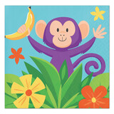 Creative Converting Napkins Jungle Safari 25x25cm | 16 pieces Creative Converting Napkins Jungle Safari 25x25cm | 16 pieces