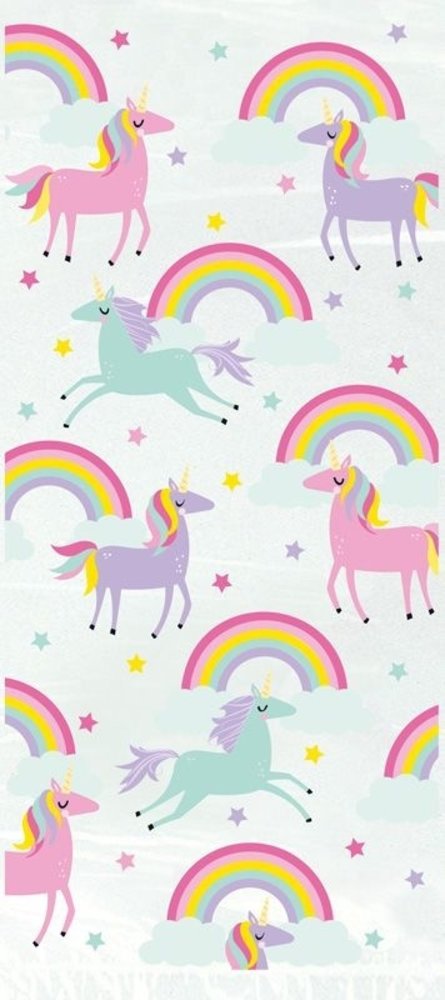 Unique Party Einhorn & Regenbogen Partytüten 30x13cm | 20 Teile