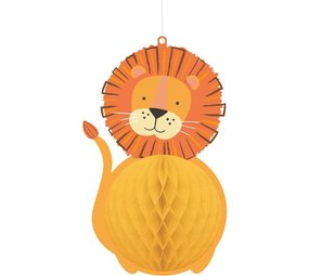 Amscan Get Wild Lion Nid d'Abeille 11,5x29cm | par pièce Amscan Get Wild Lion Nid d'Abeille 11,5x29cm | par pièce