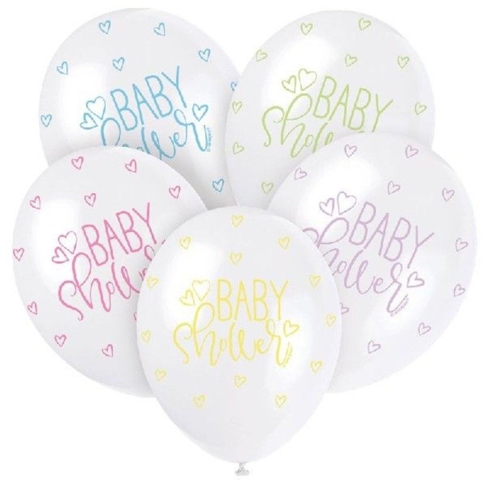 Unique Party Baby Shower Balloons Pastel 30cm | 5 pieces
