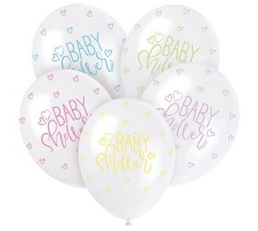 Unique Party Babypartyballons Pastell 30 cm | 5 Stücke