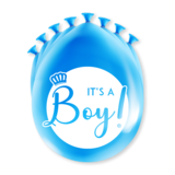 Paper Dreams It's a Boy ballonnen blauw 30cm | 8 stuks Paper Dreams It's a Boy ballonnen blauw 30cm | 8 stuks