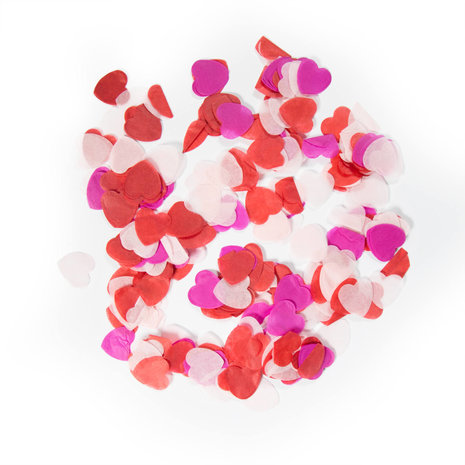Folat Confetti hearts red/pink large | 14 grams Folat Confetti hearts red/pink large | 14 grams