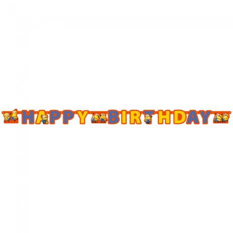Amscan Letterslinger Minions Happy Birthday oranje | 1.8m Amscan Letterslinger Minions Happy Birthday oranje | 1.8m