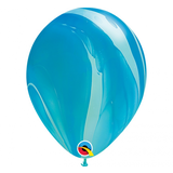 Qualatex Marmer ballon blauw 28cm | 5 stuks Qualatex Marmer ballon blauw 28cm | 5 stuks