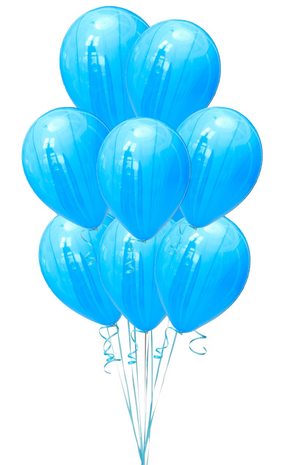 Qualatex Marmer ballon blauw 28cm | 5 stuks