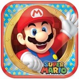 Amscan Bord Super Mario 23x23cm | 8 stuks Amscan Bord Super Mario 23x23cm | 8 stuks