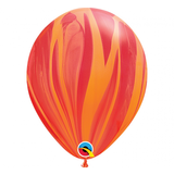 Qualatex Marmer ballon rood 28cm | 5 stuks Qualatex Marmer ballon rood 28cm | 5 stuks