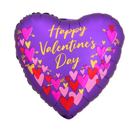 Anagram Helium Balloon Heart Purple Happy Valentine's Day | 45cm Anagram Helium Balloon Heart Purple Happy Valentine's Day | 45cm