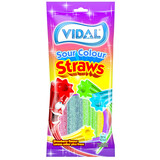 Vidal Colored sour candy straws | 100gr bag Vidal Colored sour candy straws | 100gr bag