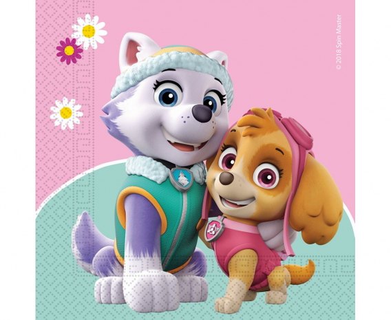 Procos Party Paw Patrol Skye and Everest Napkins | 33x33cm Procos Party Paw Patrol Skye and Everest Napkins | 33x33cm