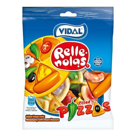 Vidal Pizza Punkte Süßigkeiten | 100gr -Tasche