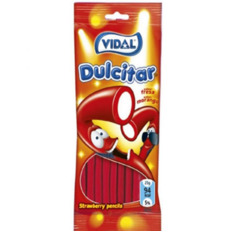 Vidal Strawberry candy Pencils | 100gr bag Vidal Strawberry candy Pencils | 100gr bag