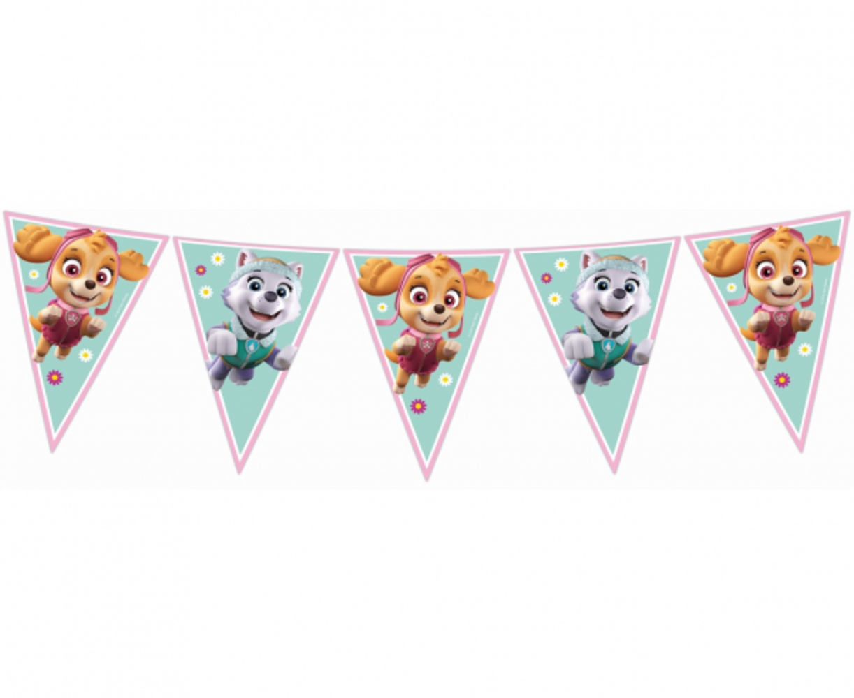 Procos Party Paw Patrol Skye en Everest vlaggen slinger | 2,3 meter Procos Party Paw Patrol Skye en Everest vlaggen slinger | 2,3 meter