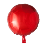 Globos Nordic Ballon hélium rond rouge métallisé | 43cm
