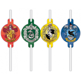 Procos Party Straws Harry Potter Hogwarts - 4 pieces Procos Party Straws Harry Potter Hogwarts - 4 pieces