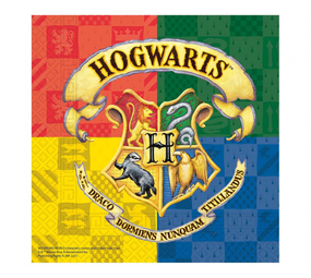 Procos Party Harry Potter Hogwarts servetten 33x33cm | 20 stuks Procos Party Harry Potter Hogwarts servetten 33x33cm | 20 stuks