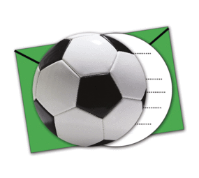 Procos Party Football Invitations 6 pieces Procos Party Football Invitations 6 pieces