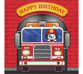 Creative Converting Serviettes pompiers 33x33cm | 16 pièces