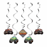 Creative Converting Décoration suspendue Swirls Monster Truck 99 cm | 5 pièces