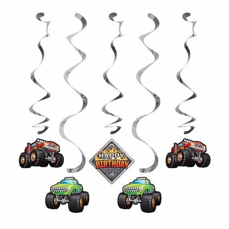 Creative Converting Hang Decoration Wirbelmonster Truck 99 cm | 5 Stücke Creative Converting Hang Decoration Wirbelmonster Truck 99 cm | 5 Stücke