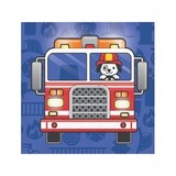 Creative Converting Servetten brandweer 24x24cm | 16 stuks Creative Converting Servetten brandweer 24x24cm | 16 stuks
