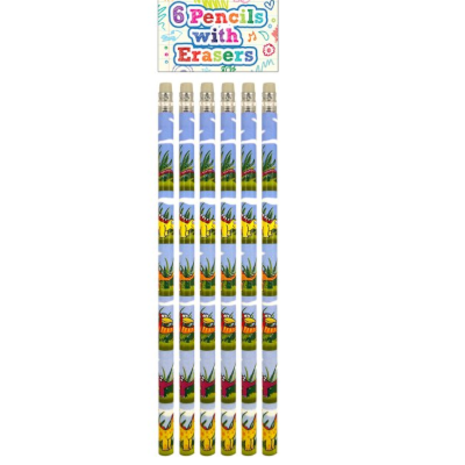 Henbrandt Dino potloden met gum | 6 stuks