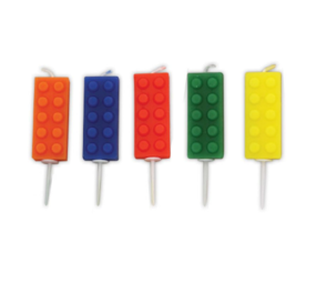 Creative Converting Lego Taart Kaarsjes 5cm | 5 stuks Creative Converting Lego Taart Kaarsjes 5cm | 5 stuks