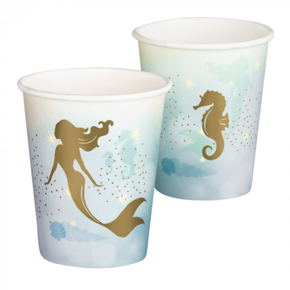 Boland Mermaid Glitter Cups 250ml | 10 pieces Boland Mermaid Glitter Cups 250ml | 10 pieces