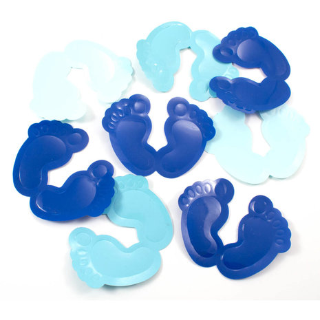 Folat Table confetti XL blue feet | 14 grams