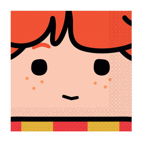 Amscan Harry Potter cartoon servetten 33x33cm | 16 stuks Amscan Harry Potter cartoon servetten 33x33cm | 16 stuks