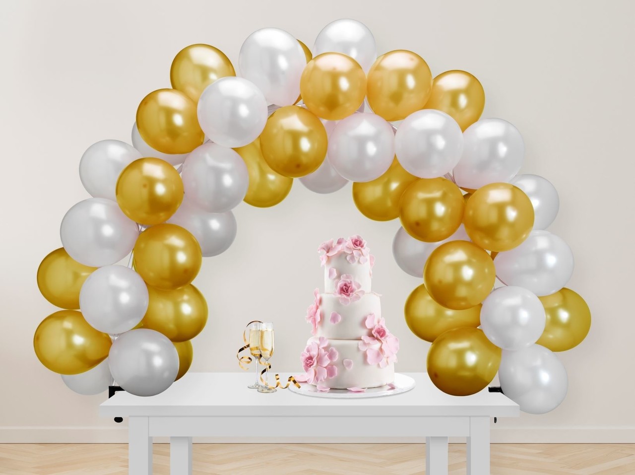 Globos Nordic Balloon arch table model DIY