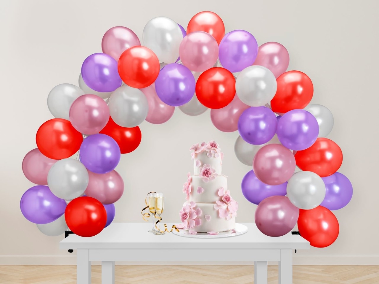 Globos Nordic Balloon arch table model DIY