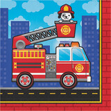 Creative Converting Servetten brandweer auto 33x33cm | 16 stuks Creative Converting Servetten brandweer auto 33x33cm | 16 stuks