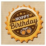 Creative Converting Napkins Cheers & Beers Hoppy Birthday 24x24cm | 16 pieces Creative Converting Napkins Cheers & Beers Hoppy Birthday 24x24cm | 16 pieces