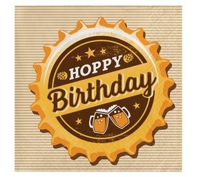 Creative Converting Serviettes de table Cheers & Beers Hoppy Birthday 24x24cm | 16 pièces Creative Converting Serviettes de table Cheers & Beers Hoppy Birthday 24x24cm | 16 pièces