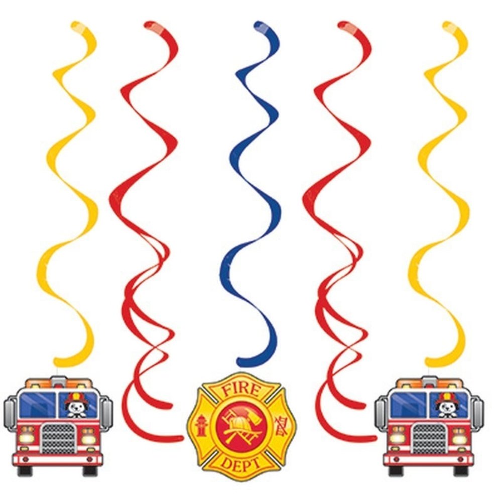 Creative Converting Hang decoration Swirls fire brigade 99 cm | 5 pieces