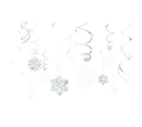Amscan Swirls flocons de neige | 12 pièces Amscan Swirls flocons de neige | 12 pièces