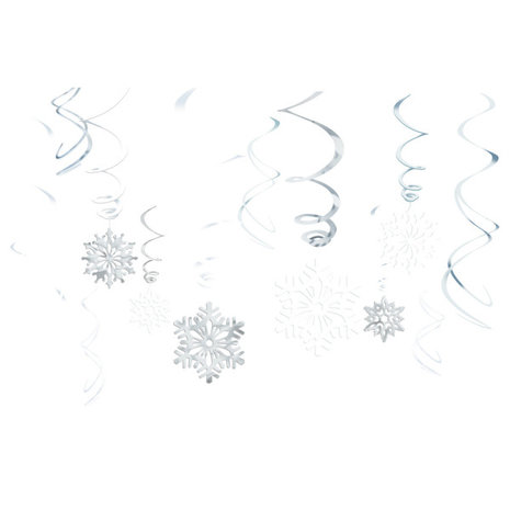 Amscan Swirls snowflakes 12 pieces Amscan Swirls snowflakes 12 pieces