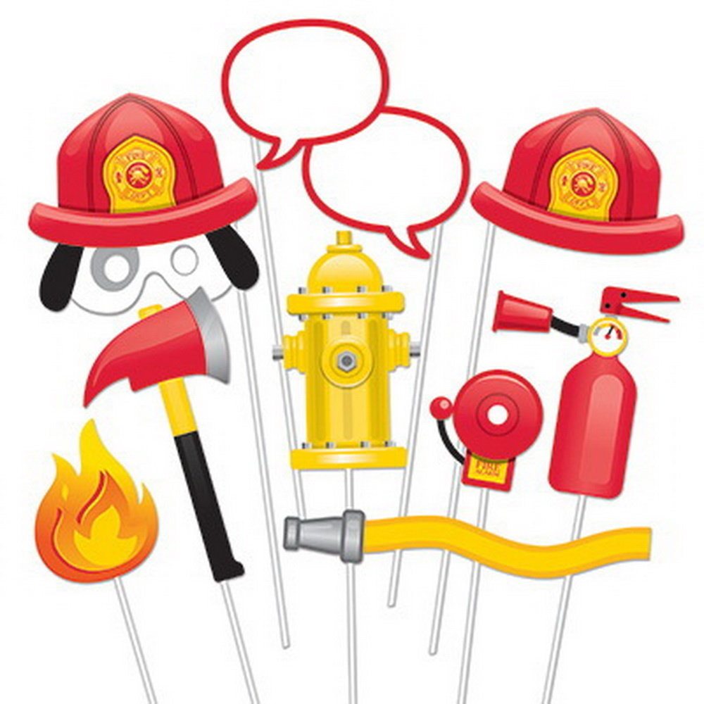 Creative Converting Fire brigade photo props | 10-part Creative Converting Fire brigade photo props | 10-part