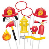 Creative Converting Accessoires pour photos de pompiers - 10 pièces