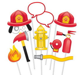 Creative Converting Accessoires pour photos de pompiers - 10 pièces