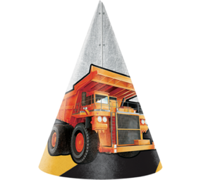 Creative Converting Hoedjes Big Under Constructie | 8 stuks