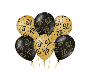 Paper Dreams Ballonnen 75 jaar 30cm | 6 stuks Paper Dreams Ballonnen 75 jaar 30cm | 6 stuks