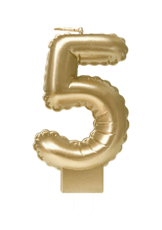 Paper Dreams Kerze 5 Folienballon Gold | 7cm Paper Dreams Kerze 5 Folienballon Gold | 7cm