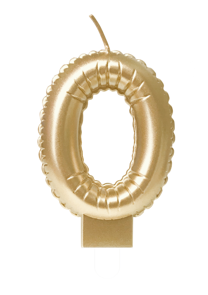 Paper Dreams Kerze 0 Folienballon Gold | 7cm Paper Dreams Kerze 0 Folienballon Gold | 7cm