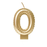 Paper Dreams Kaarsje 0 folie ballon goud | 7cm Paper Dreams Kaarsje 0 folie ballon goud | 7cm