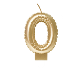 Paper Dreams Candle 0 Foil Balloon Gold | 7cm Paper Dreams Candle 0 Foil Balloon Gold | 7cm