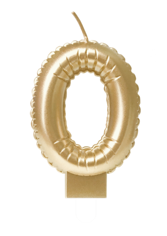 Paper Dreams Kerze 0 Folienballon Gold | 7cm Paper Dreams Kerze 0 Folienballon Gold | 7cm