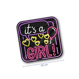 Paper Dreams Neon deurborden It's a girl | 50cm Paper Dreams Neon deurborden It's a girl | 50cm